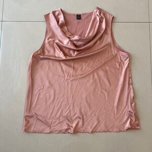 SHEIN Blush Pink Cowl Neck Blouse